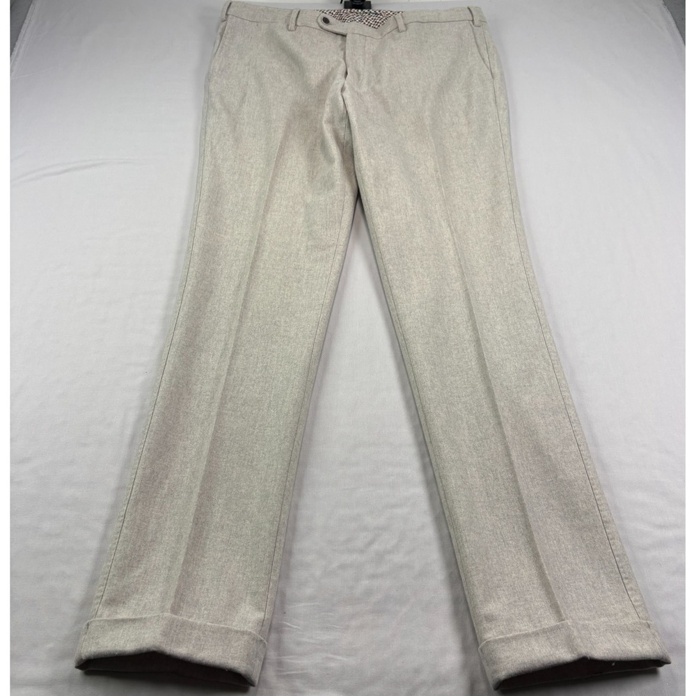 Suitsupply Wool Pants Mens 44 (38x34) Gray Vitale Barberis Canonico Dress Slacks